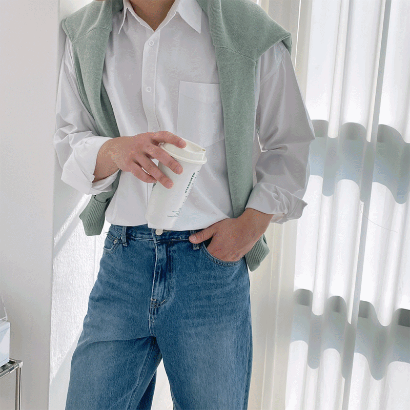 [봄 신상] [주문폭주] 남자 봄 가을 오버핏 옥스포드 셔츠 (5color)