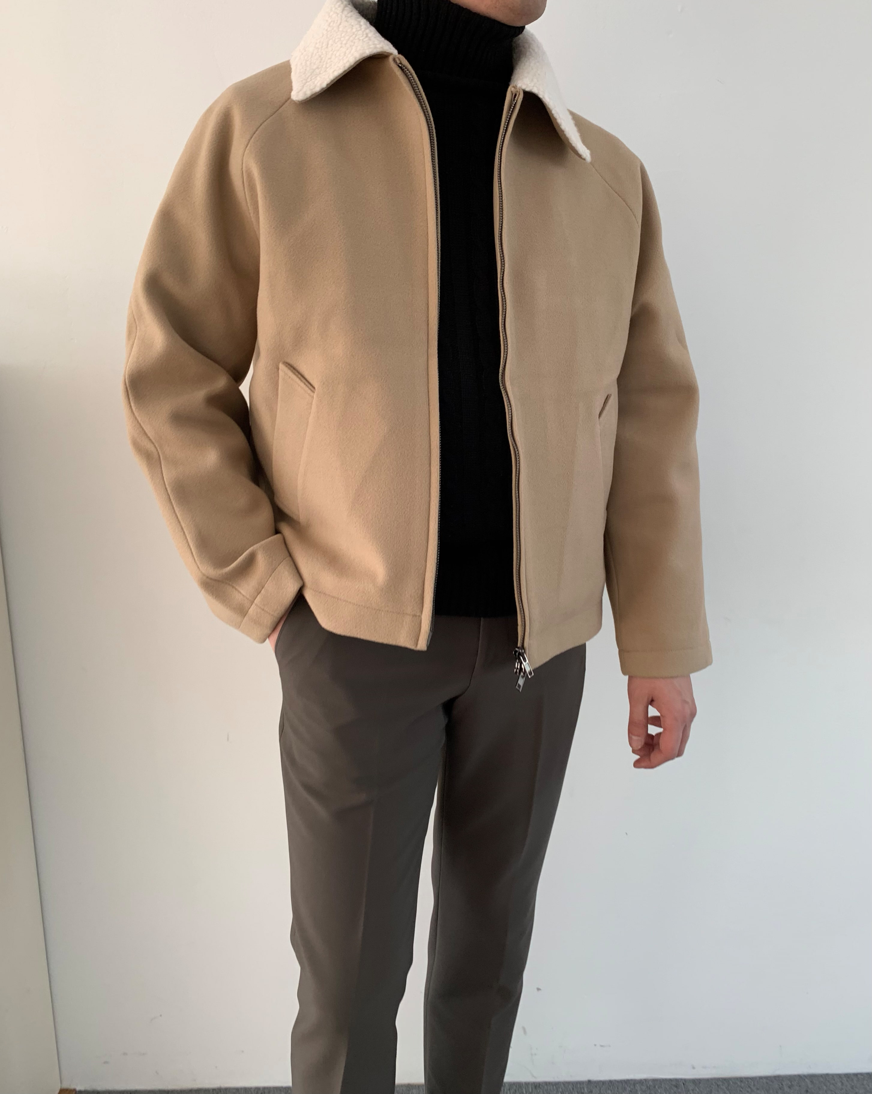 남자 겨울 스탠다드 울무스탕 투웨이 자켓(4color)